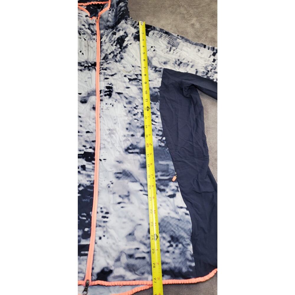 NIKE Hooded Size XL Full Zip Running Jacket Trail Kiger Blue Pink Women's C10-6 - Picture 3 of 11